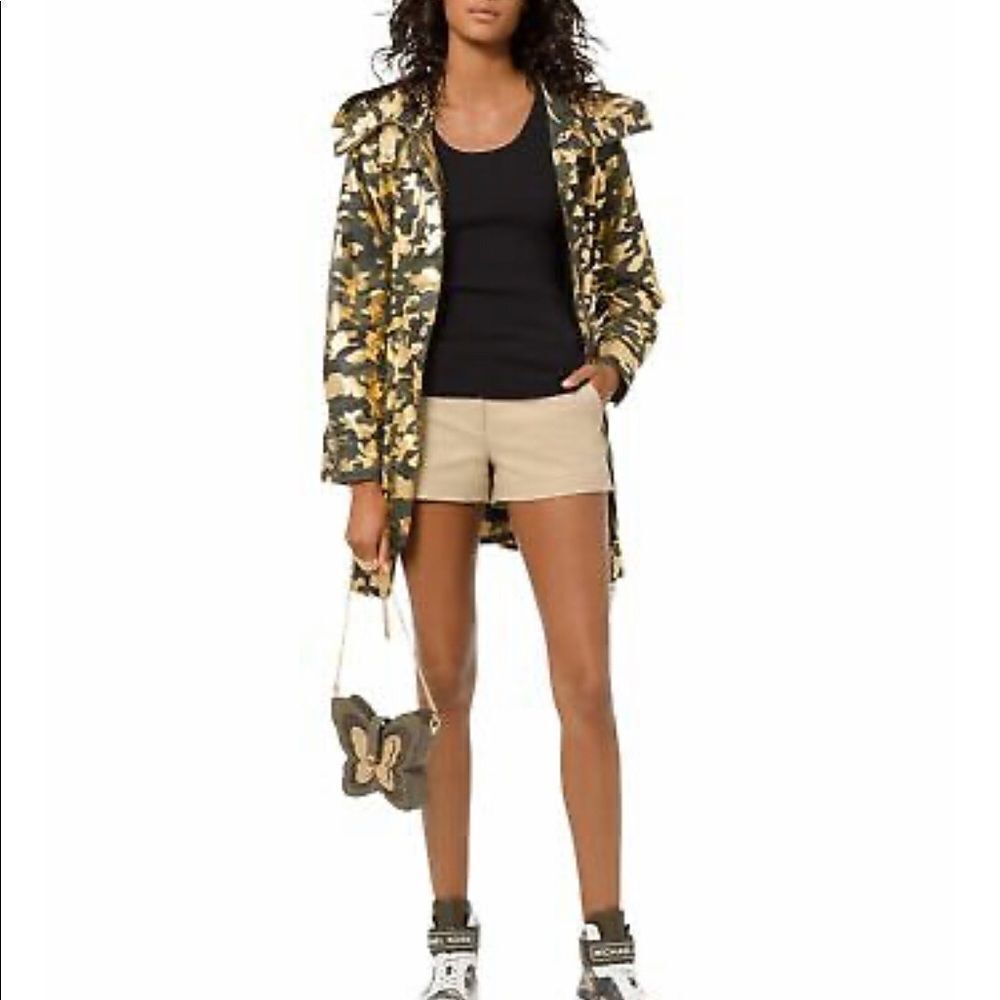 MICHAEL KORS Green & Gold Camouflage Jacket NEW - Size M 🔥$265🔥